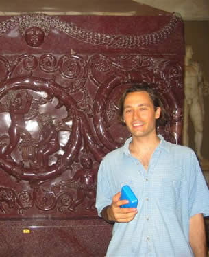 Touring through the Vatican on a very hot summer day, with Rich holding an ice pack!